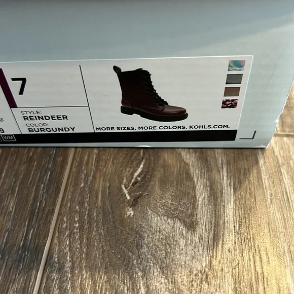 Burgundy Combat Boots - Picture 8 of 8